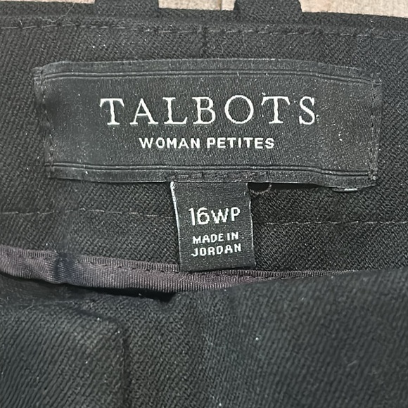 Talbots Black Pants Size 16 Petite - Picture 4 of 6